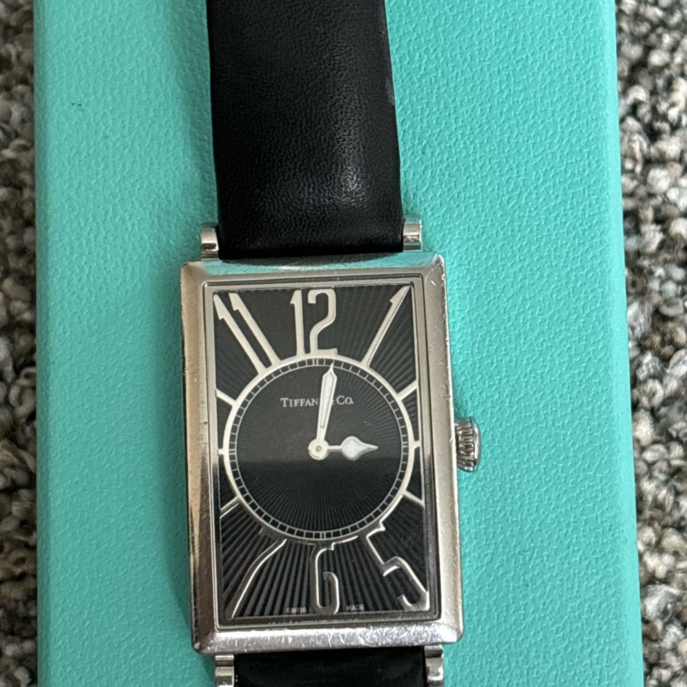 Tiffany & Co. Black and Silver Men's Watch